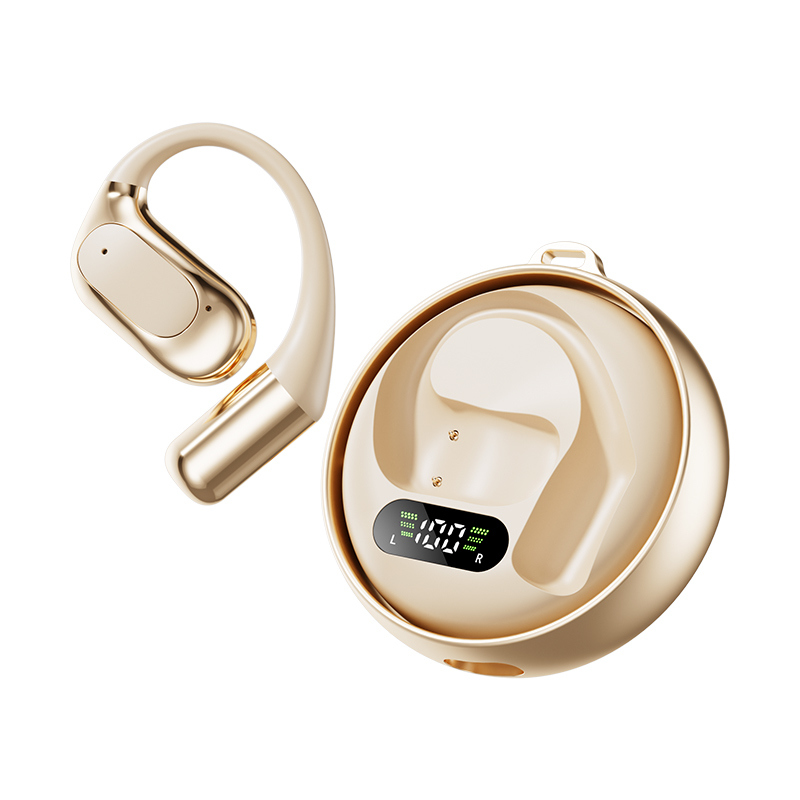 Ακουστικά Bluetooth 5.4 TWS, A2DP/AVRCP/HFP, οδηγός χάλκινου δακτυλίου 13mm, Μαύρο/Χρώμα δέρματος, Chip Bluetrum5756C