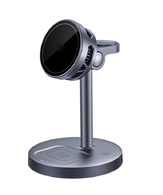 ETEK  25W Μεταλλικός Ασύρματος Φορτιστής 3-σε-1, Γρήγορη Φόρτιση για Τηλέφωνο (έως 25W), Ρολόι(5W) & Ακουστικά(2.5W), MOQ: 1.000 μονάδες.