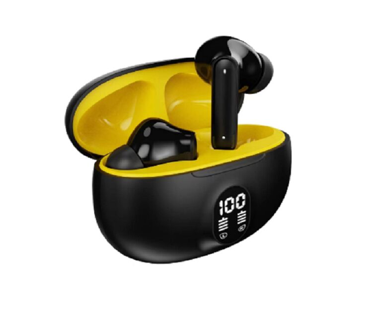 ENC TWS Bluetooth Earbuds, Bluetrum AB5636E Chip, Dual-Mic ENC, 10mm Driver, 4H Playtime, 230mAh Case, Black/White