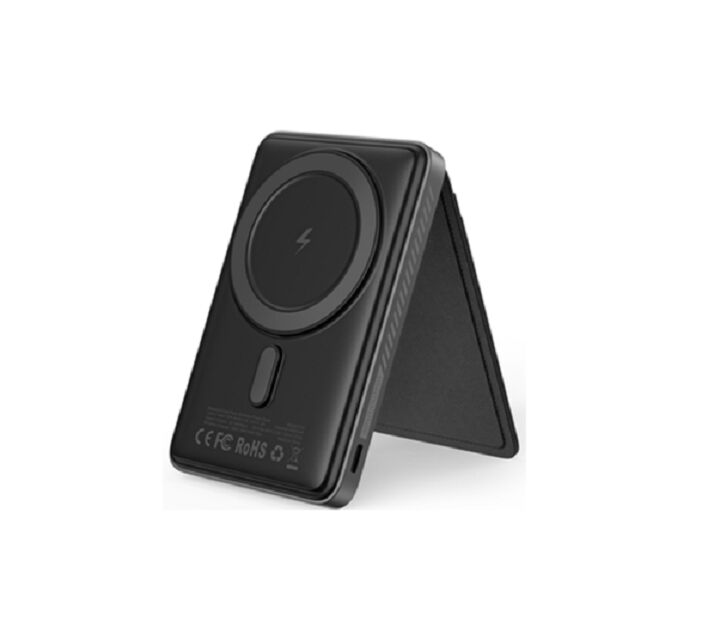 3 σε 1 Μαγνητική Ασύρματη Τράπεζα Ενέργειας 5000mAh, 15W συμβατή με MagSafe, 22.5W PD / QC έξοδος, ενσωματωμένο στέλεχος τηλεφώνου, πολλαπλές επιλογές χρώματος