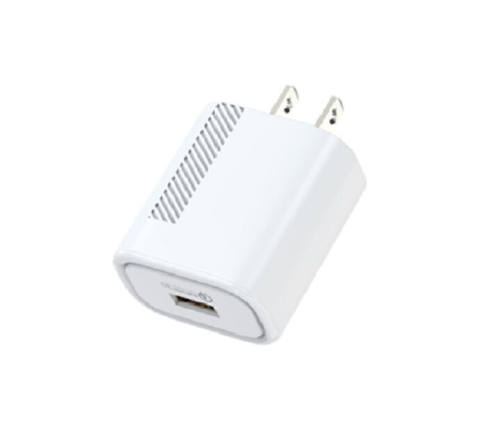 18W Quick Charge 3.0 Wall Charger, US Plug, έξοδος πολλαπλής τάσης (5V-12V), συμπαγές 62.5*43*27mm, AC 100-240V εισροή