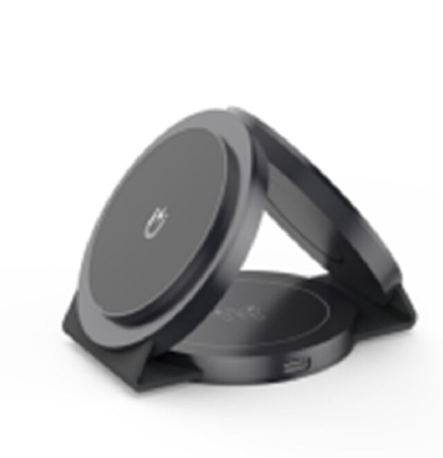 Υπερ- λεπτή συσκευή ασύρματης φόρτισης 3 σε 1, αναλώσιμη και φορητή, 15W για τηλέφωνο / 2.5W για ρολόι / 3W για ακουστικά, 4 χρώματα, πλαστικό + PC