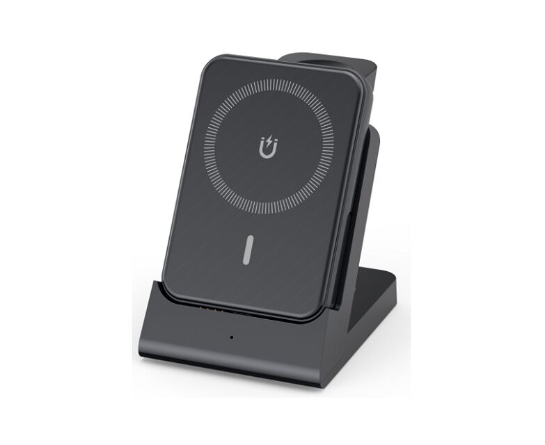 Ασύρματο Power Bank φόρτισης, 5000mAh, 3-σε-1 για Τηλέφωνο/Ρολόι/Ακουστικά, 15W Qi, για ταξίδια, γραφείο ή δώρο