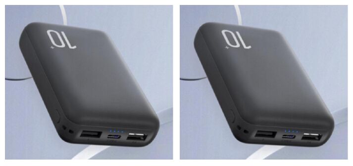 Power Bank 10000mAh Dual-Cell, Li-Po Βαθμού Α, Έξοδος 10W, Είσοδος Type-C+Micro USB, Μαύρο/Λευκό