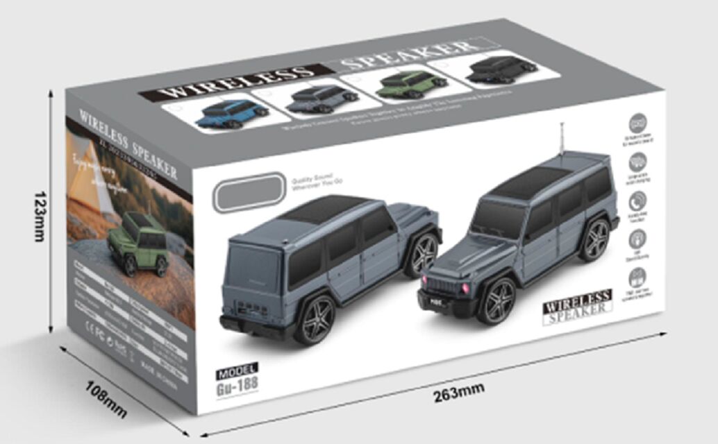 Ηλιακό ηχείο Bluetooth σε σχήμα αυτοκινήτου, JL 5.3, 10W, 1200mAh, ABS+Μεταλλικό πλέγμα, 4 Χρώματα
