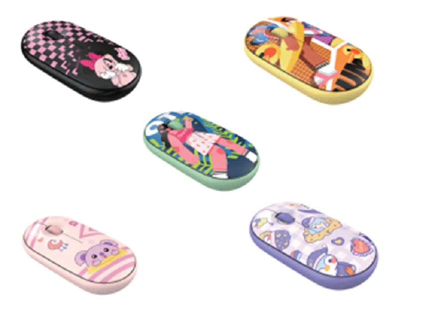 Ασύρματο ποντίκι διπλής λειτουργίας, 2.4G+BT, 1200DPI, 5 Χρώματα, Μπαταρία AA