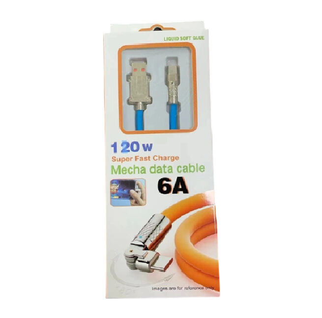 Καλώδιο Γρήγορης Φόρτισης, 4 Πυρήνων, Περιστρεφόμενο, Φωτεινή Ένδειξη LED, 8 Χρώματα, 1-2M