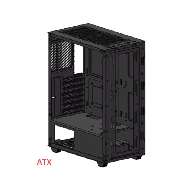Τυποποιημένη θήκη για PC ATX Gaming, Τυποποιημένη πλευρά γυαλιού, διπλό HDD/SSD, υποστήριξη πολλαπλών ανεμιστήρων