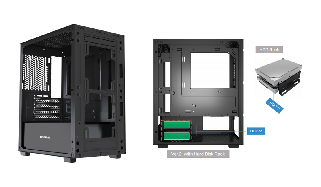 MATX Mid Tower Case, θραύσιμο πλάι γυαλιού, 240mm AIO & 300mm υποστήριξη GPU