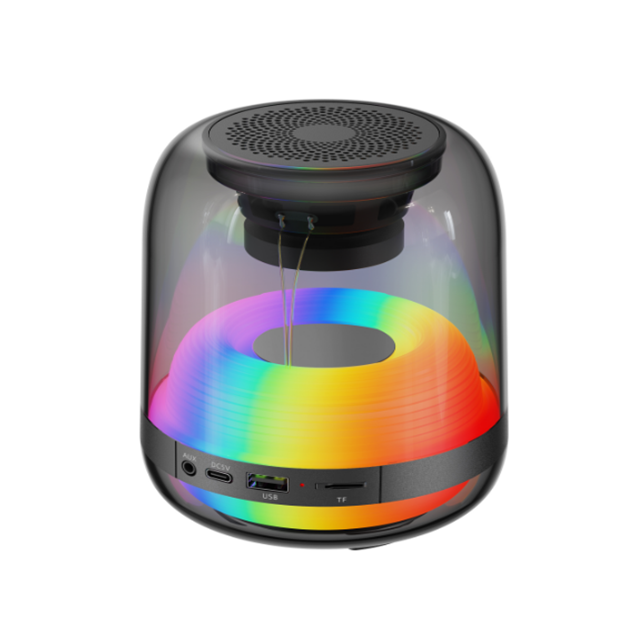Bluetooth 5.4 Φορητός ηχείο 5W πλήρης εμβέλειας + RGB φωτός TF/USB/AUX Quad-Mode