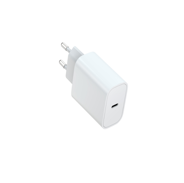 25W PD Ευρωπαϊκός Γρήγορος Φορτιστής Χρωματιστό Κουτί, Είσοδος AC 100-240V, Λευκό