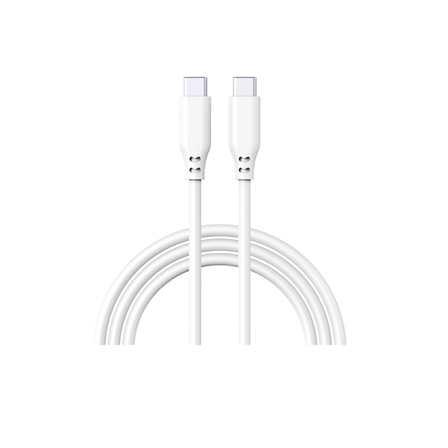 Καλώδιο ταχείας φόρτισης USB-C σε C 100W, 5A/20V PD3.0 + 480Mbps συγχρονισμός δεδομένων, καλώδιο 1m Soft-Touch (Λευκό/Γκρι/Παράσινο)