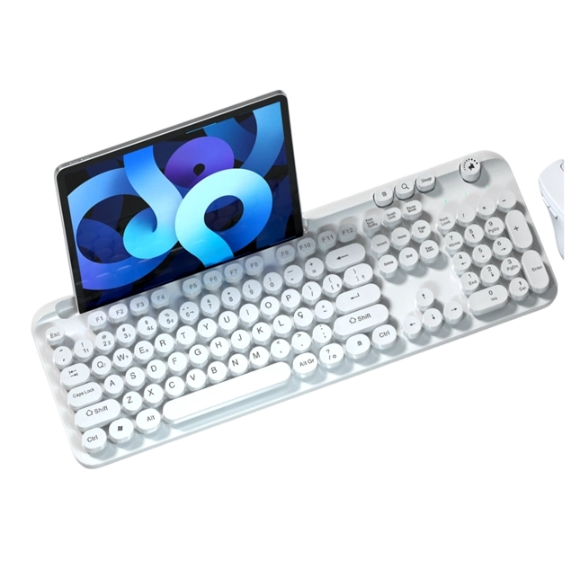 2.4G ασύρματο και Bluetooth πληκτρολόγιο. Τύπος-C επαναφορτιζόμενο.