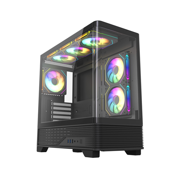 Τυλιγμένο γυαλί μπροστινή θήκη ATX Full Metal Top Μαγνητικό φίλτρο σκόνης