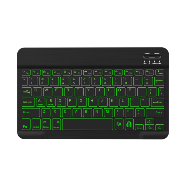 9.4 Inch Portable Bluetooth Wireless Keyboard,78 Keys Scissor Structure Rechargeable ABS Slim BT3.0 LED Keyboard for LaptoP&PC
