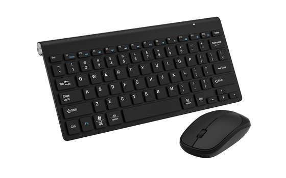 Ασύρματο 2.4G All Black πληκτρολόγιο και ποντίκι Set Simple Style για το γραφείο σπίτι