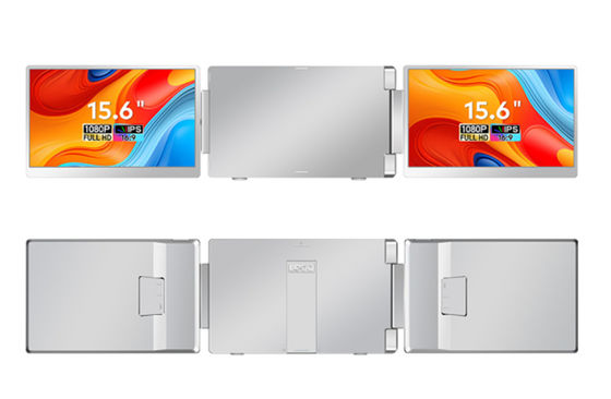 2 * 15,6 ιντσών Full View FHD Laptop Monitor 16/9 Σχέδιο όψεως 1920 * 1080 IPS Ανώτατη ανάλυση Τύπος-C 3.1 Διασύνδεση Υποστήριξη HDR Εικόνα Flip