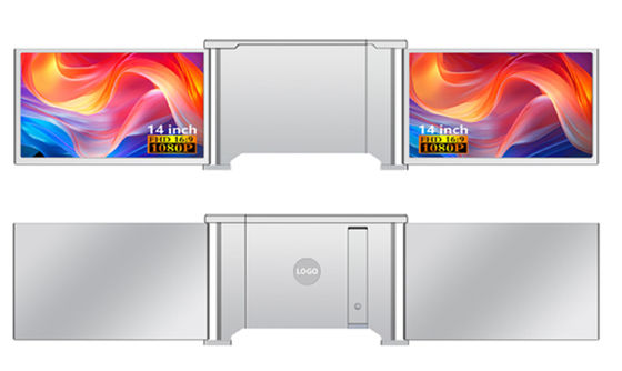 Διπλή οθόνη φορητού υπολογιστή FHD 14 ιντσών συμβατή με φορητούς υπολογιστές 13,5-16,5 ιντσών Διπλή υποστήριξη τύπου C Audio Video Mini HDMI HDR